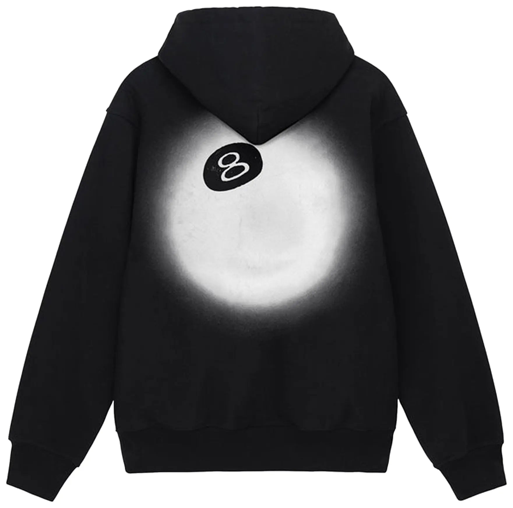 Stussy 8 Ball Fade Hoodie 'Black'