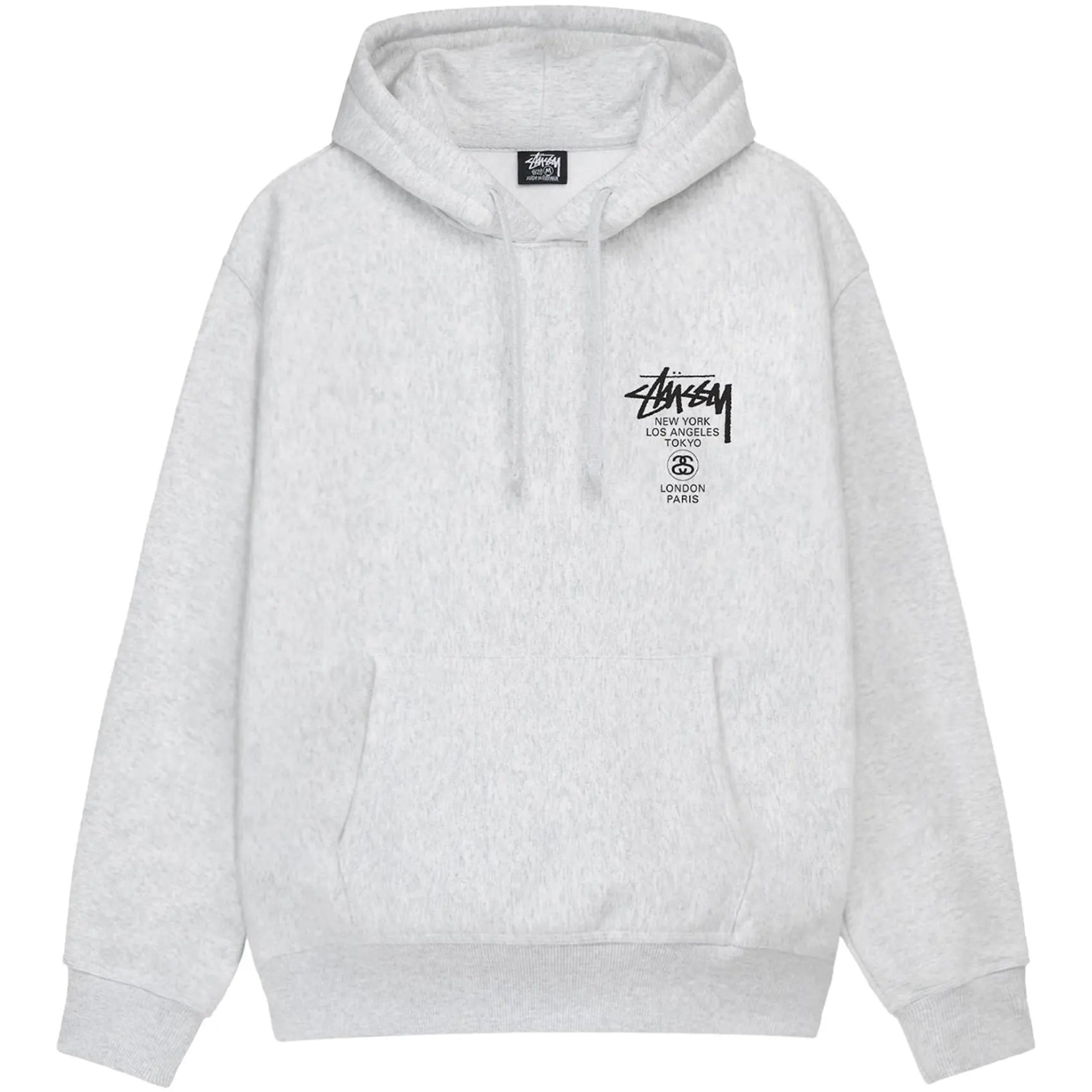 Stussy World Tour Hoodie 'Ash Heather'