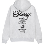Stussy World Tour Hoodie 'Ash Heather'
