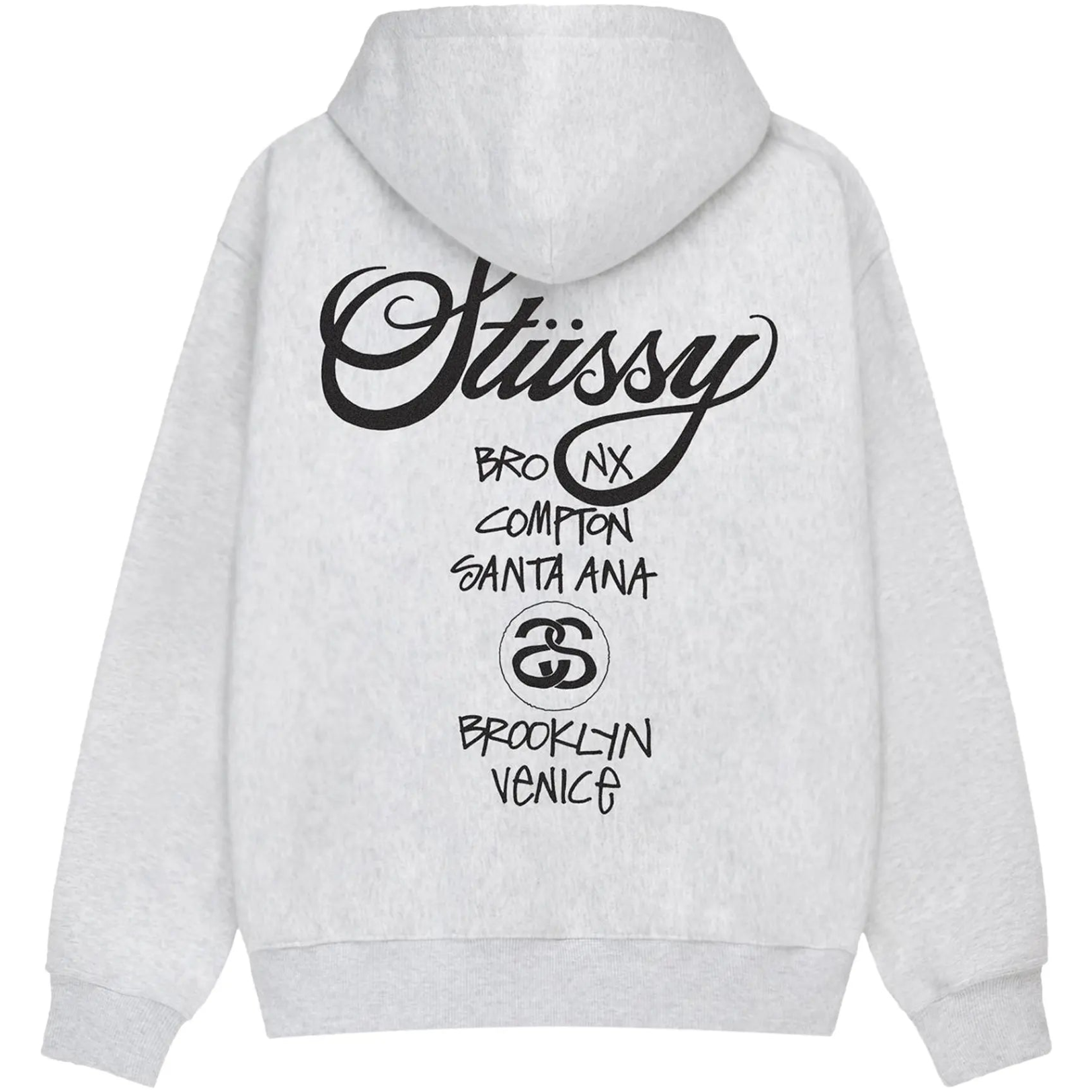 Stussy World Tour Hoodie 'Ash Heather'