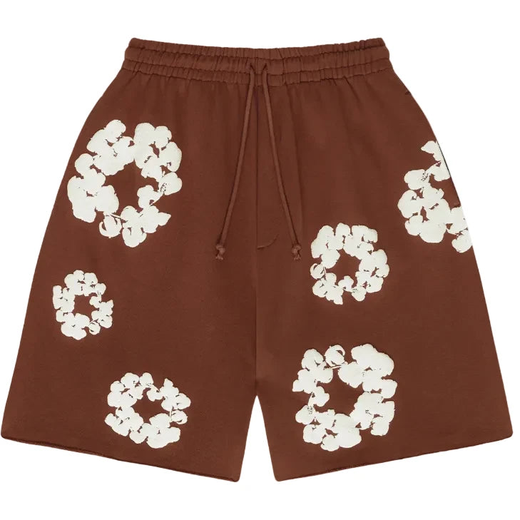 Denim Tears The Cotton Wreath Shorts 'Brown'