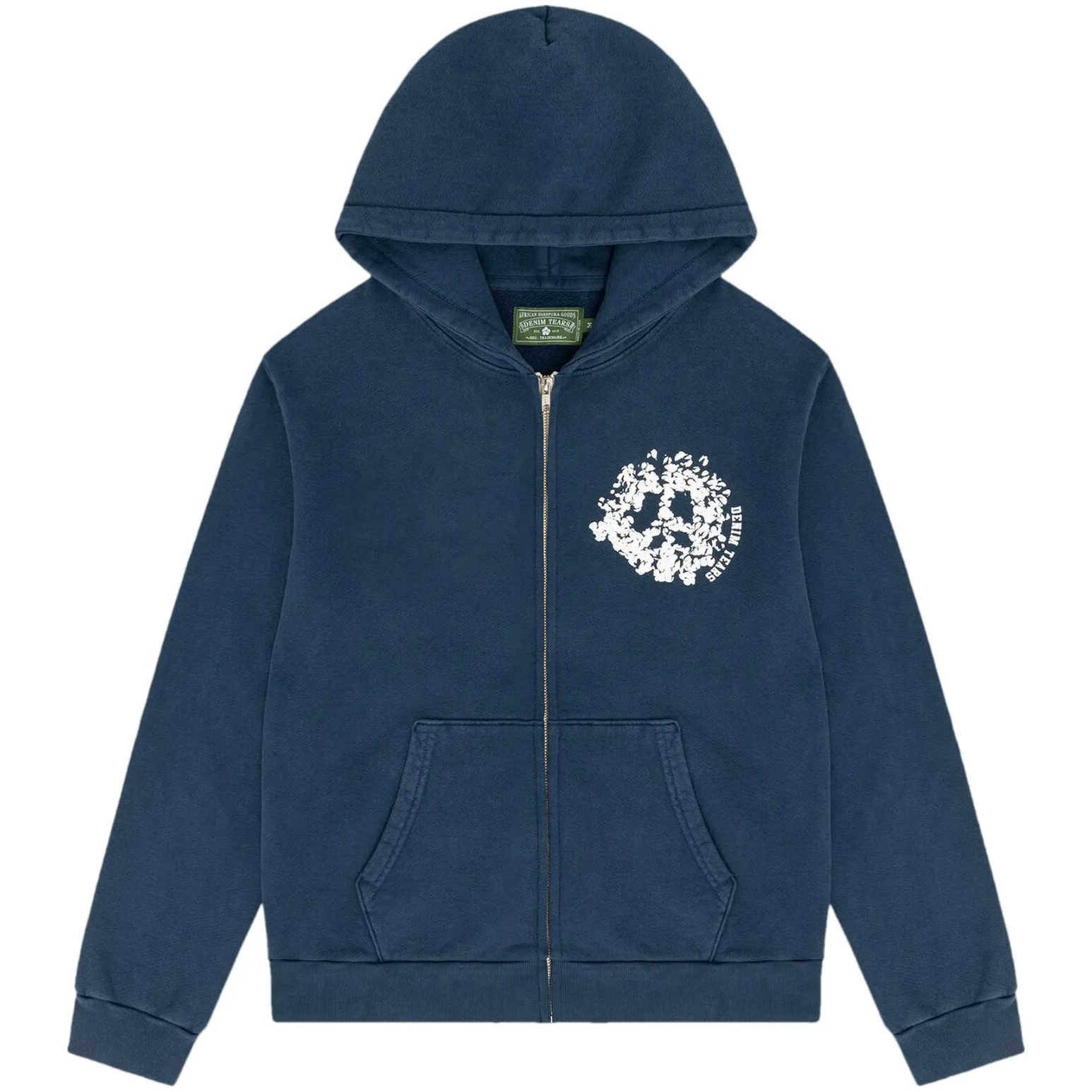 Denim Tears University Zip Hoodie 'Navy'