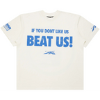 Hellstar Beat Us! T-Shirt 'White/Blue'