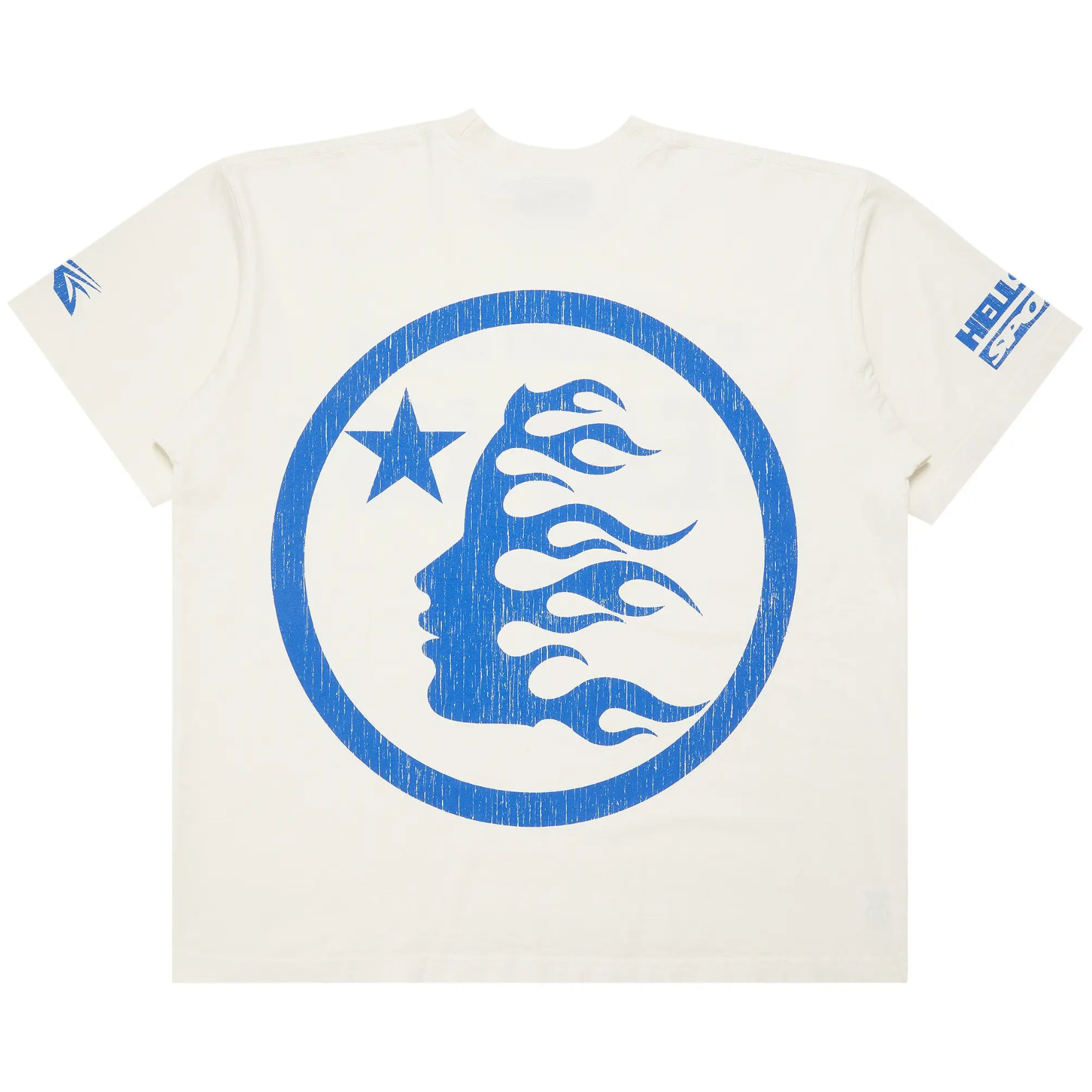 Hellstar Beat Us! T-Shirt 'White/Blue'
