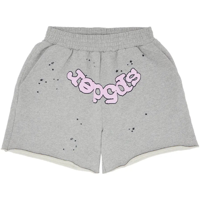Sp5der OG Web Logo Sweatshort 'Heather Grey'