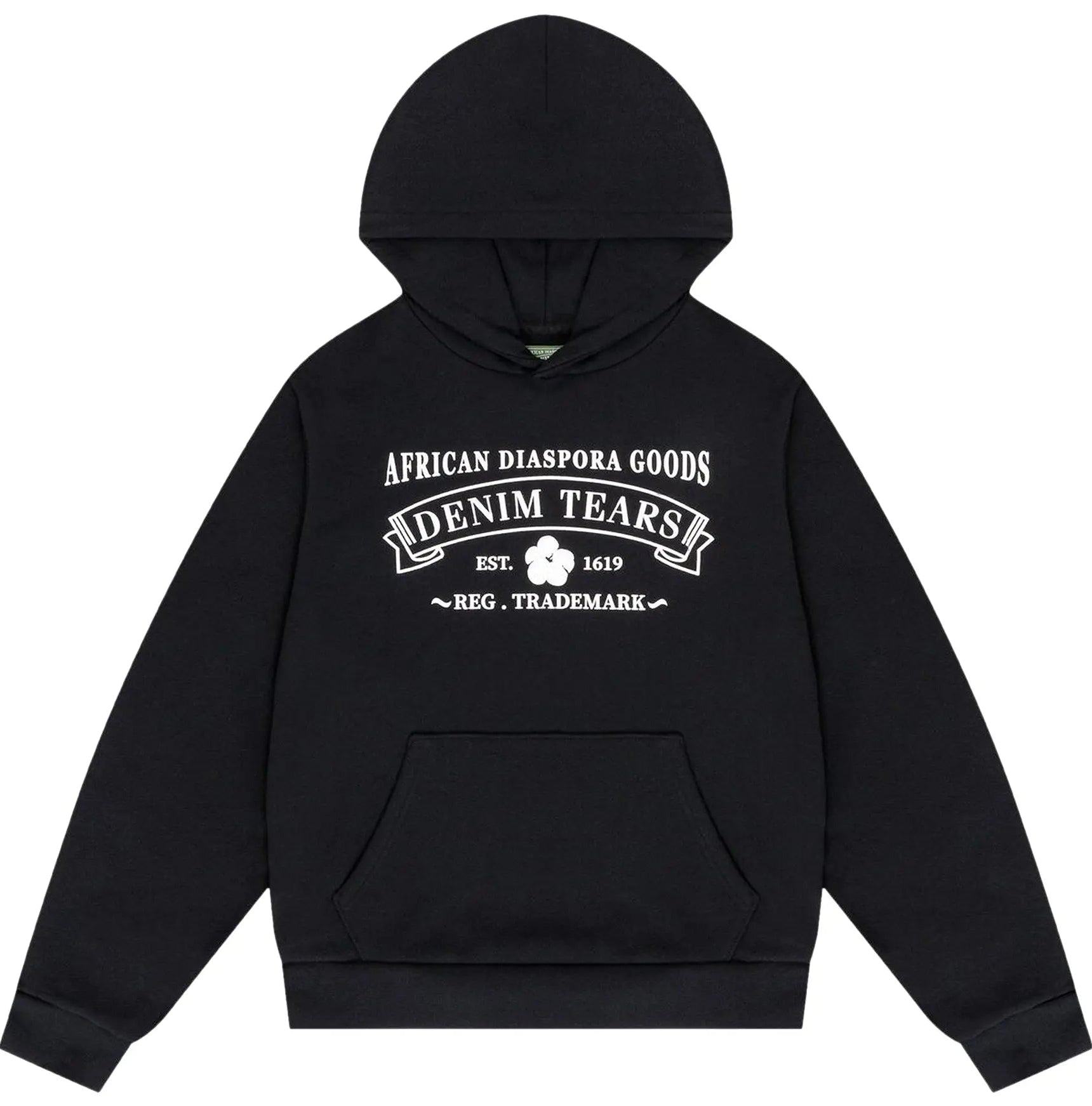 DENIM TEARS ADG HOODIE BLACK POLERA NEGRA