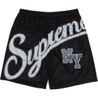 Supreme Big Script Mesh Short 'Black'