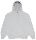 Supreme Satin Appliqué Hooded Sweatshirt 'Heather Grey'