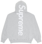Supreme Satin Appliqué Hooded Sweatshirt 'Heather Grey'