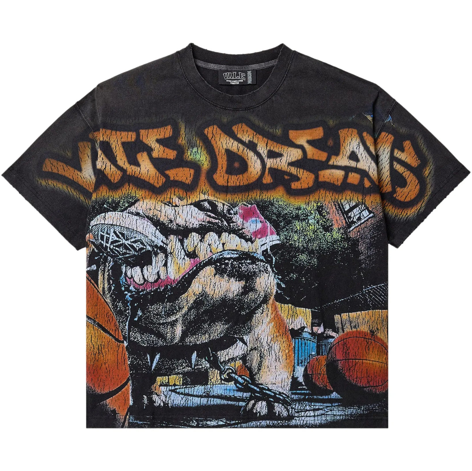 Vale Forever Bulldog Big Tee 'Black/Orange'