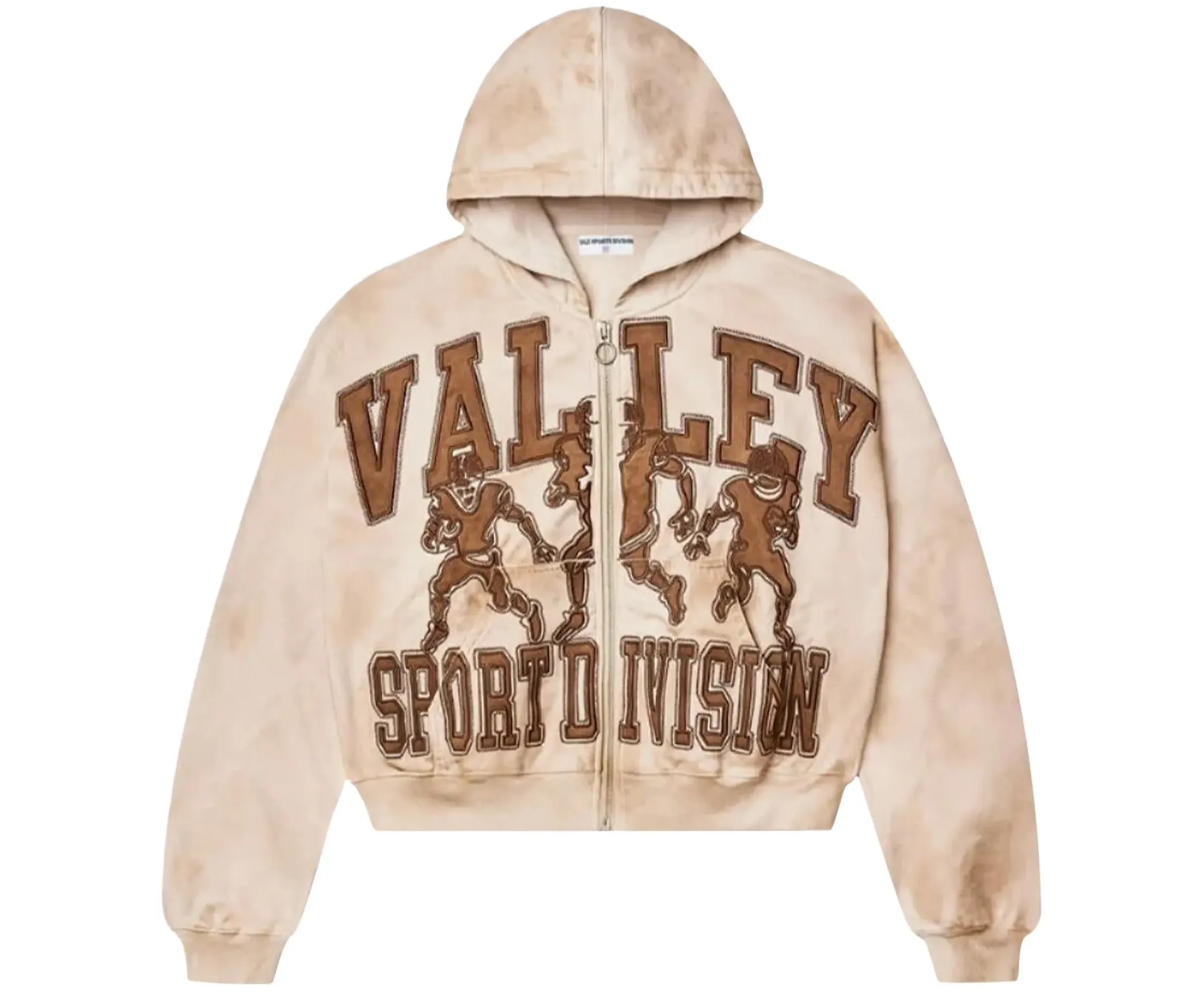 VALE FOREVER MUD FRIDAY ZIP UP HOODIE 'BEIGE/BROWN' POLERA BEIGE