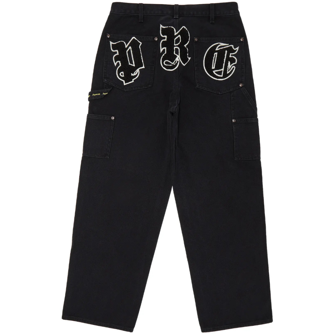 Supreme Jean Old English Canvas Double Knee Painter Pant 'Black'