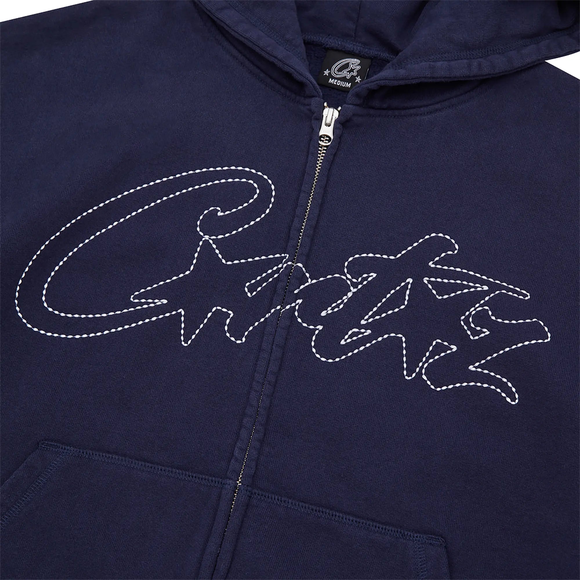 Corteiz Thick Stitch Allstarz Zip Hoodie 'Navy'