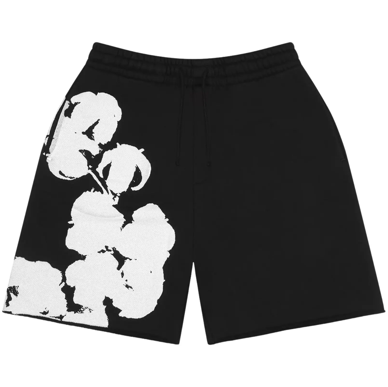 Denim Tears Big Cotton Wreath Sweat Shorts 'Black'