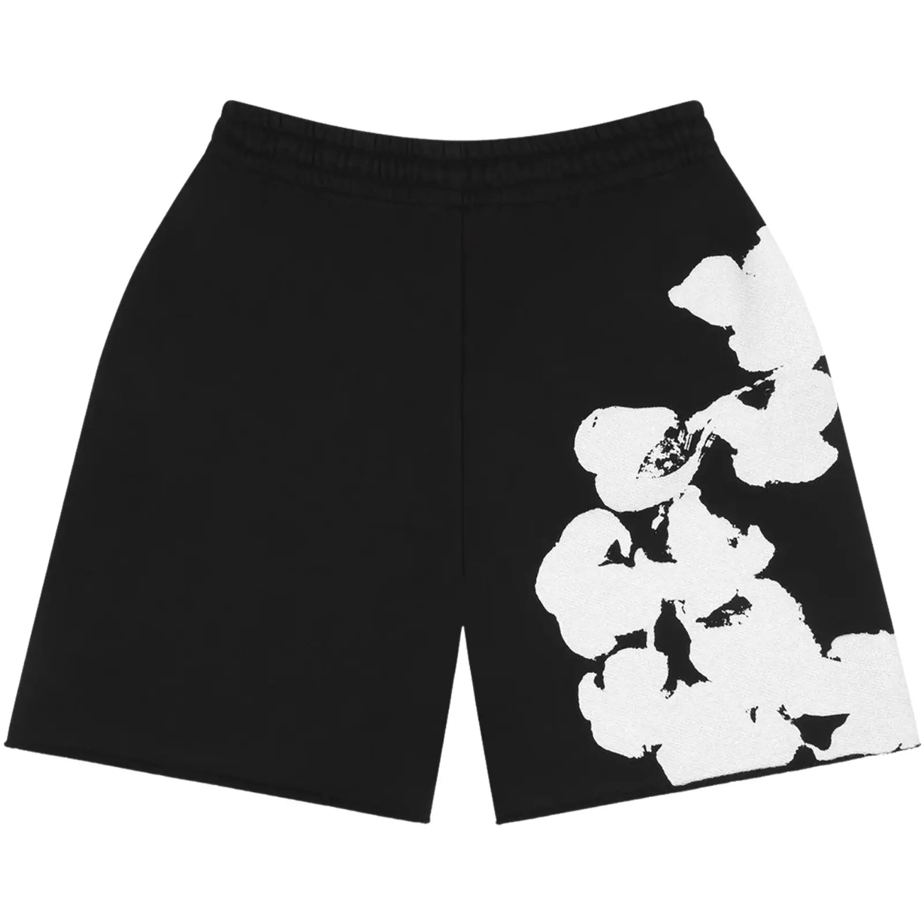 Denim Tears Big Cotton Wreath Sweat Shorts 'Black'