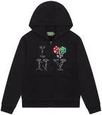 DENIM TEARS CEE-LO ZIP UP HOODIE BLACK POLERA NEGRA