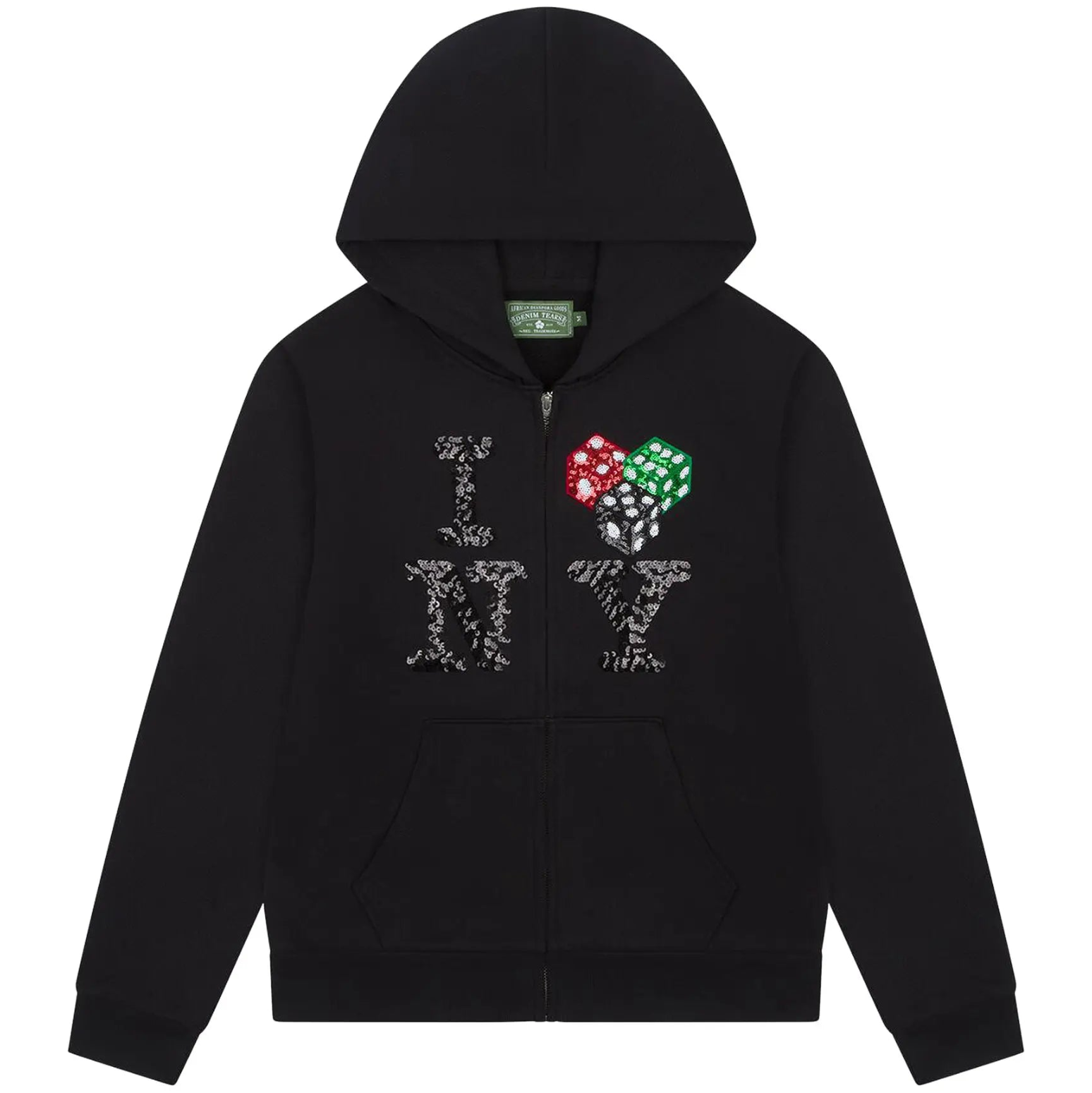 Denim Tears Cee-Lo NY Zip Hoodie 'Black'