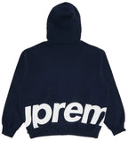 Supreme Big Logo Zip Up Hooded Sweatshirt 'Navy'