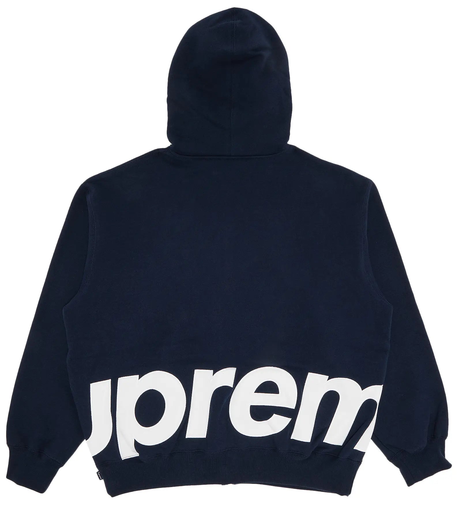 Supreme Big Logo Zip Up Hooded Sweatshirt 'Navy'