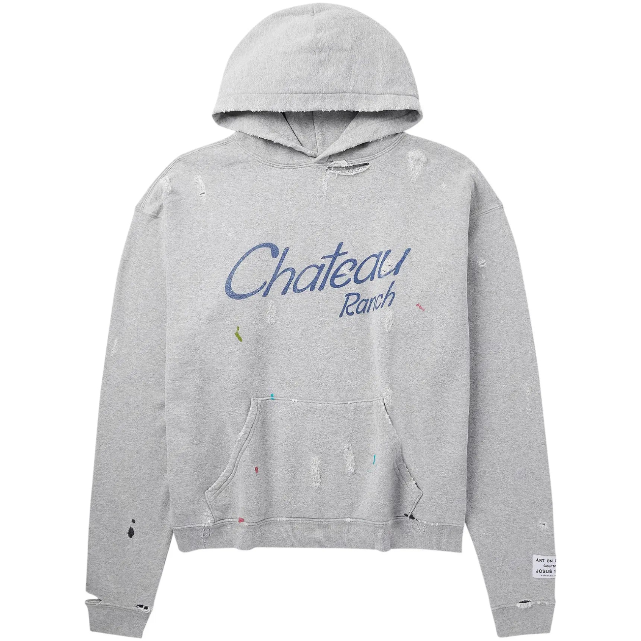 Gallery Dept. Distressed Chateau Ranch Hoodie 'Heather Grey'