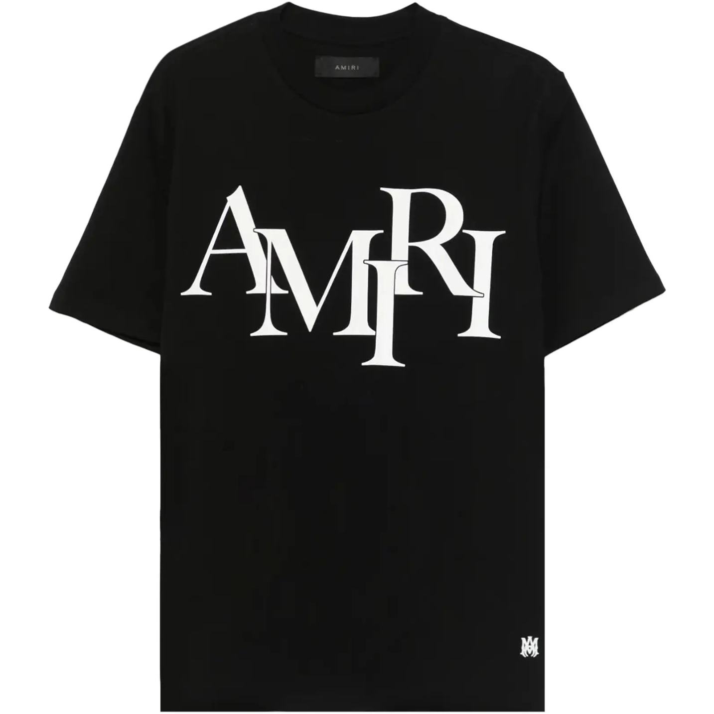 Amiri Staggered Logo Tee 'Black'