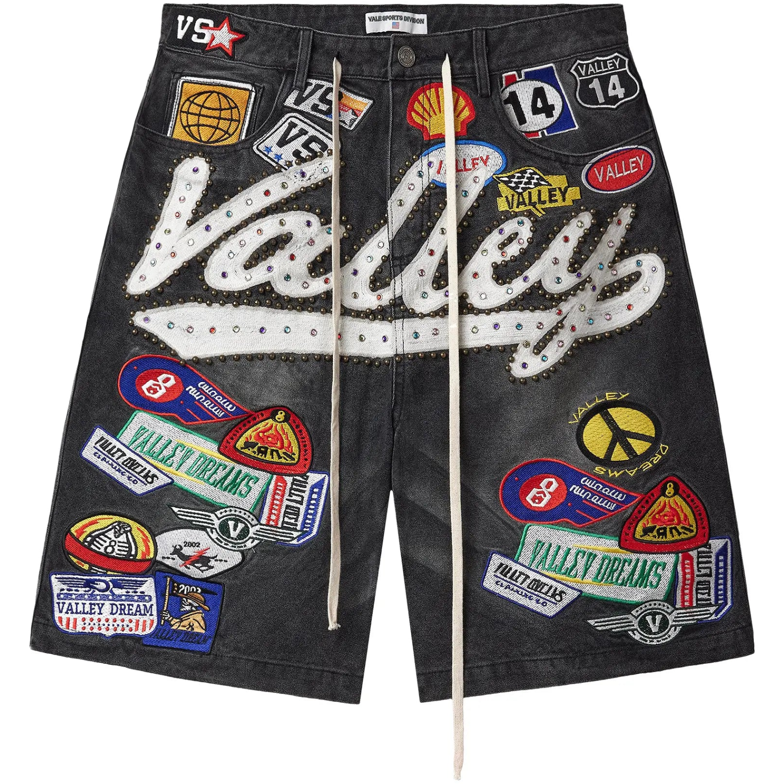 Vale Forever Black 1980s Jorts 'Black/Wash'