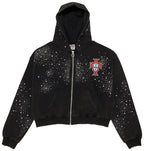 Vale Forever Pluto Clustured Portugal Zip Up Hoodie "Black"