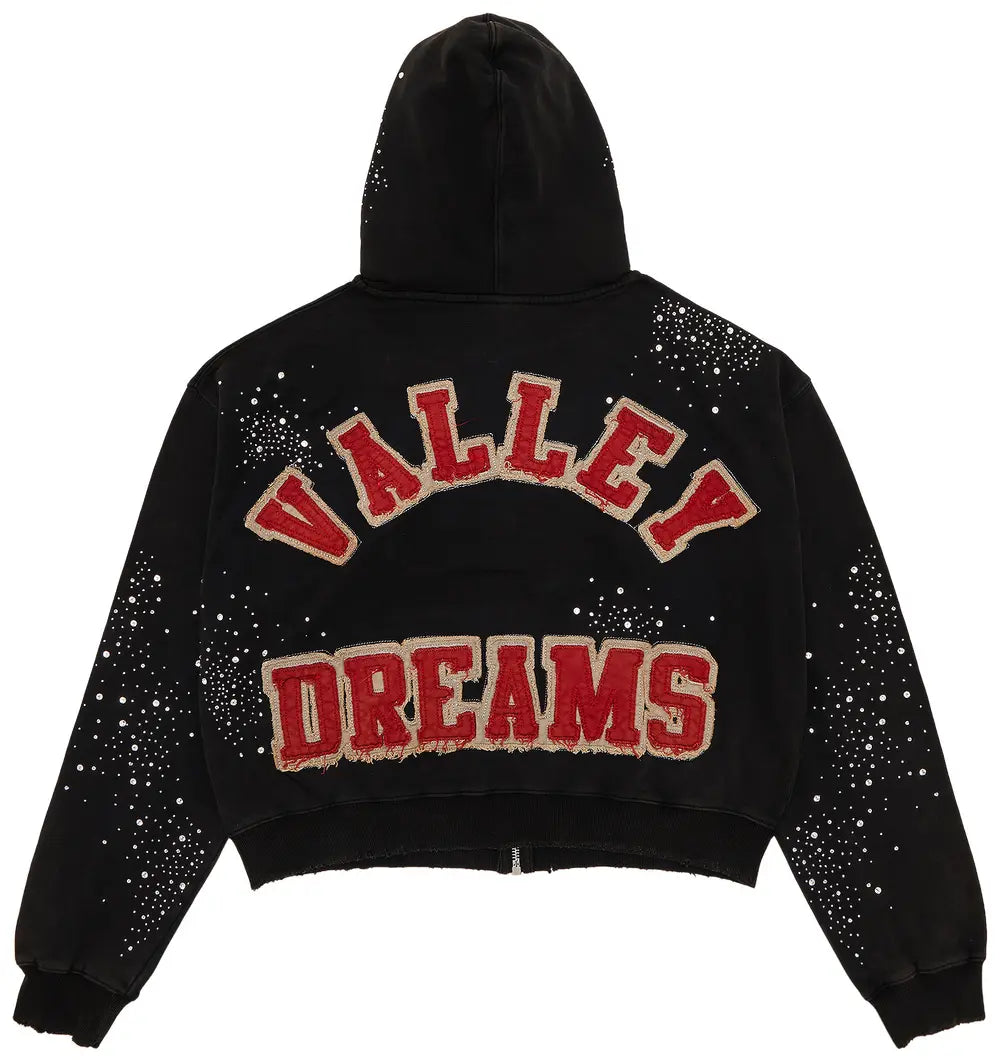 Vale Forever Pluto Clustured Portugal Zip Up Hoodie "Black"