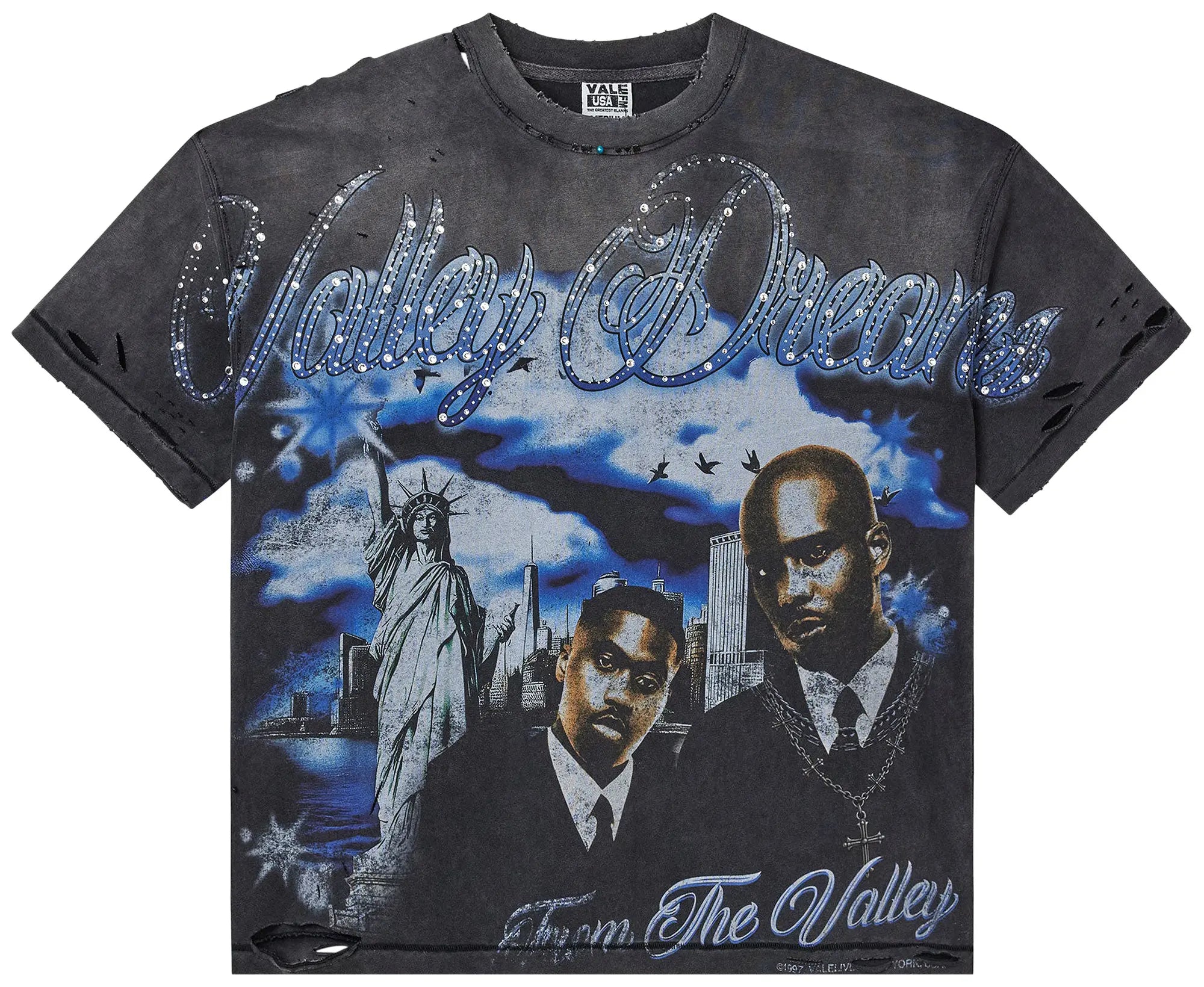 Vale Forever Godfather Black Bling  Tee 'Black/Blue/Jeweled'