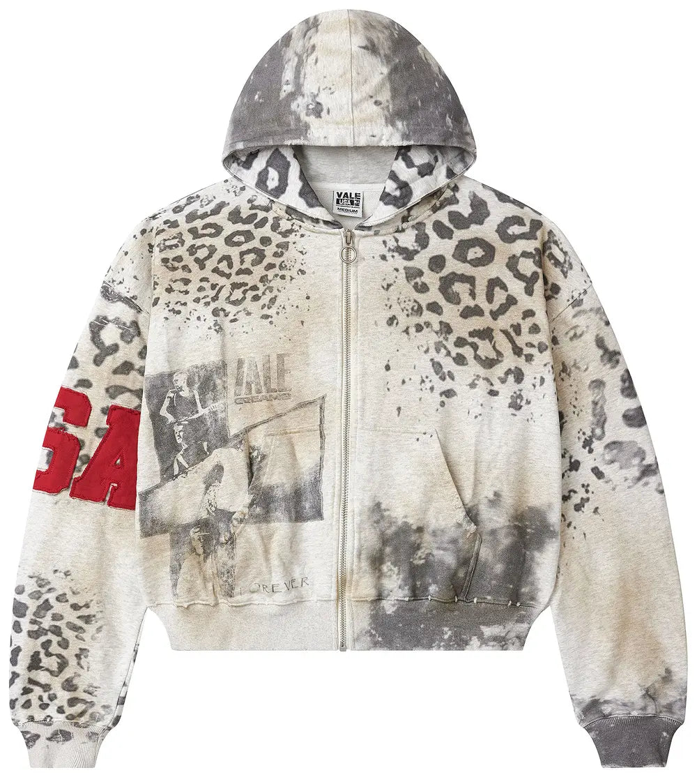 Vale Forever Cheetah Zip Up 'Grey'