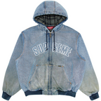 Supreme Reflective Arc Hooded Work Jacket 'Denim'