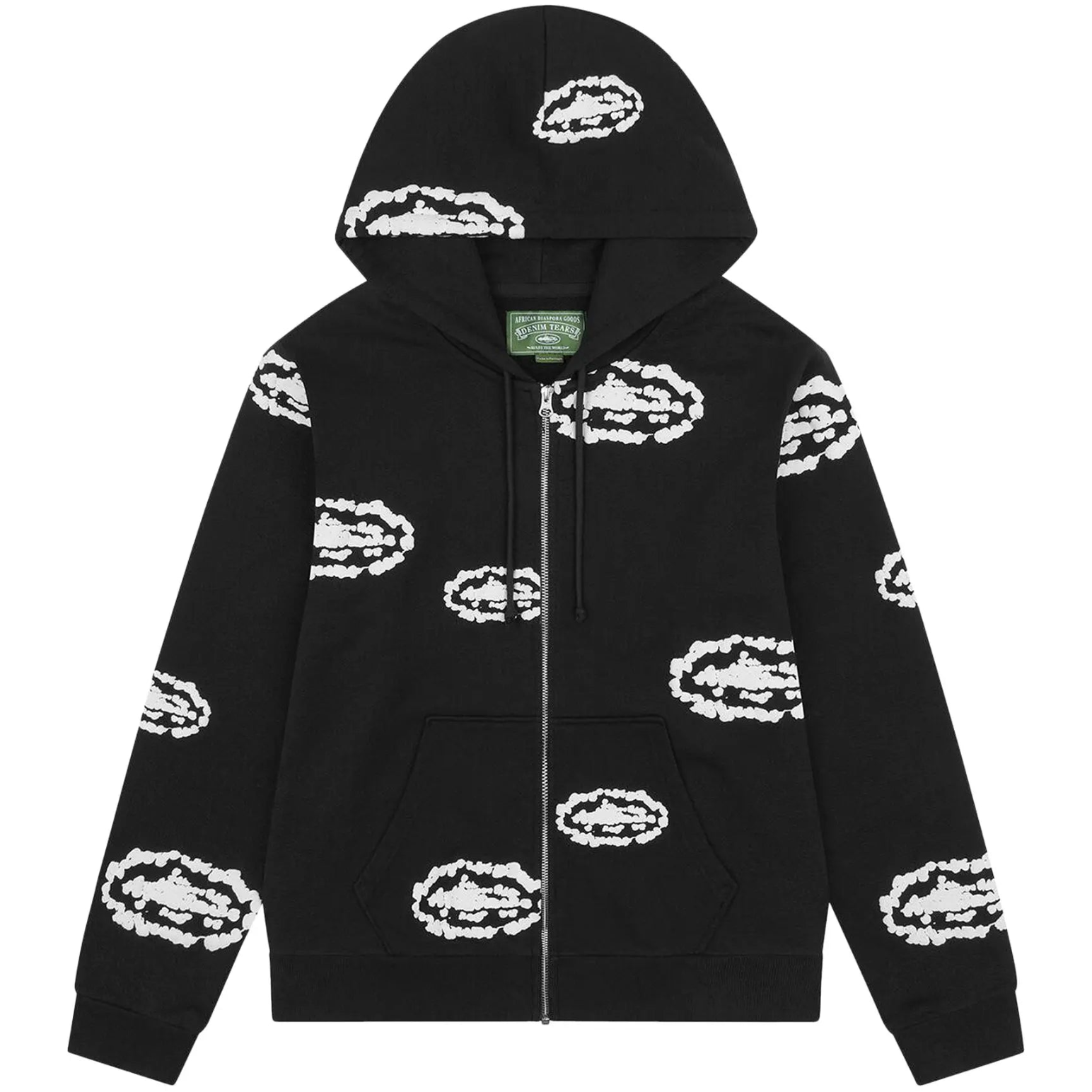 Denim Tears x Corteiz Cotton Wreath Zip Hoodie 'Black'