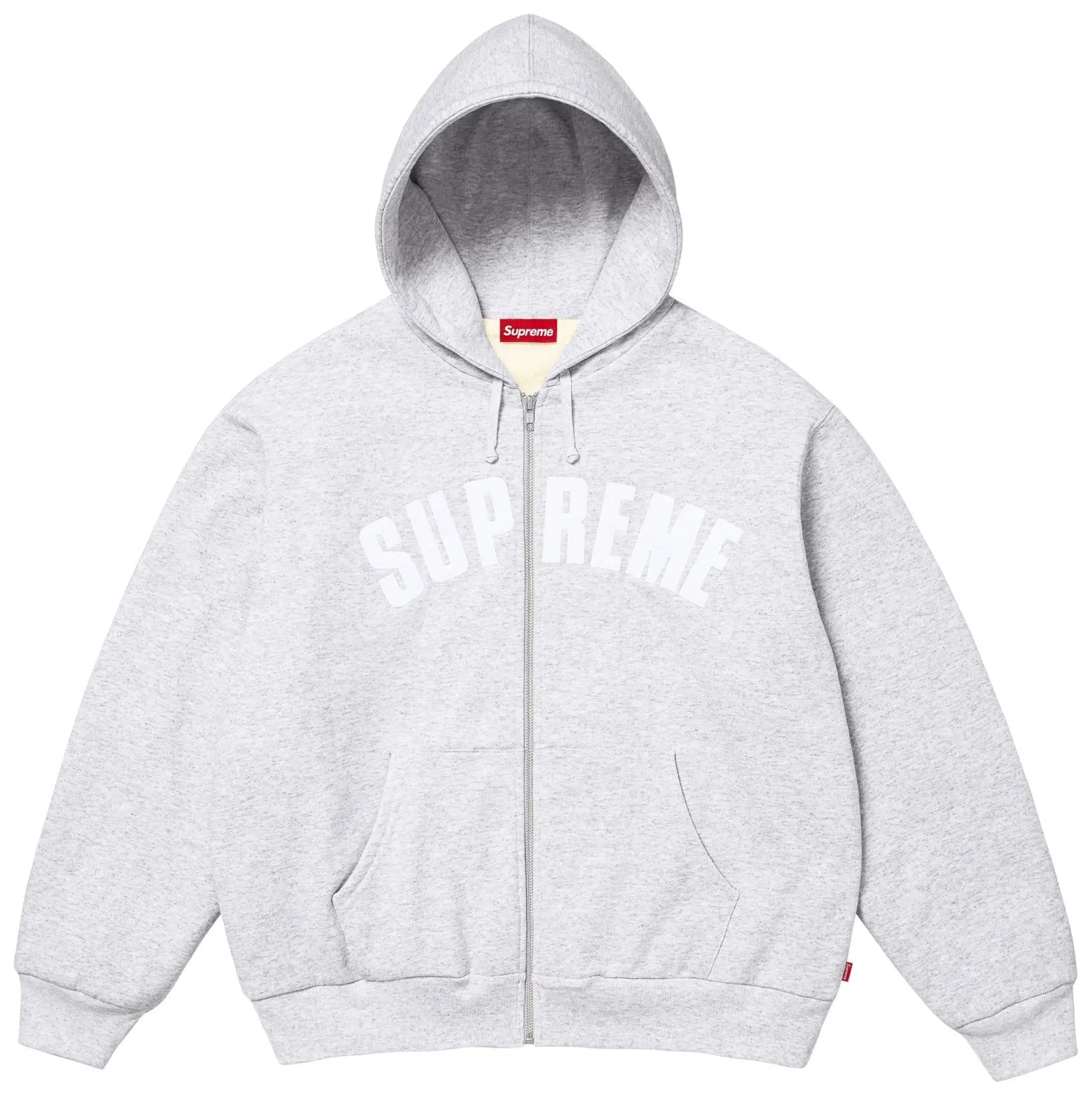 Supreme Arc Thermal Lined Zip Up Hooded Sweatshirt 'Ash Grey'