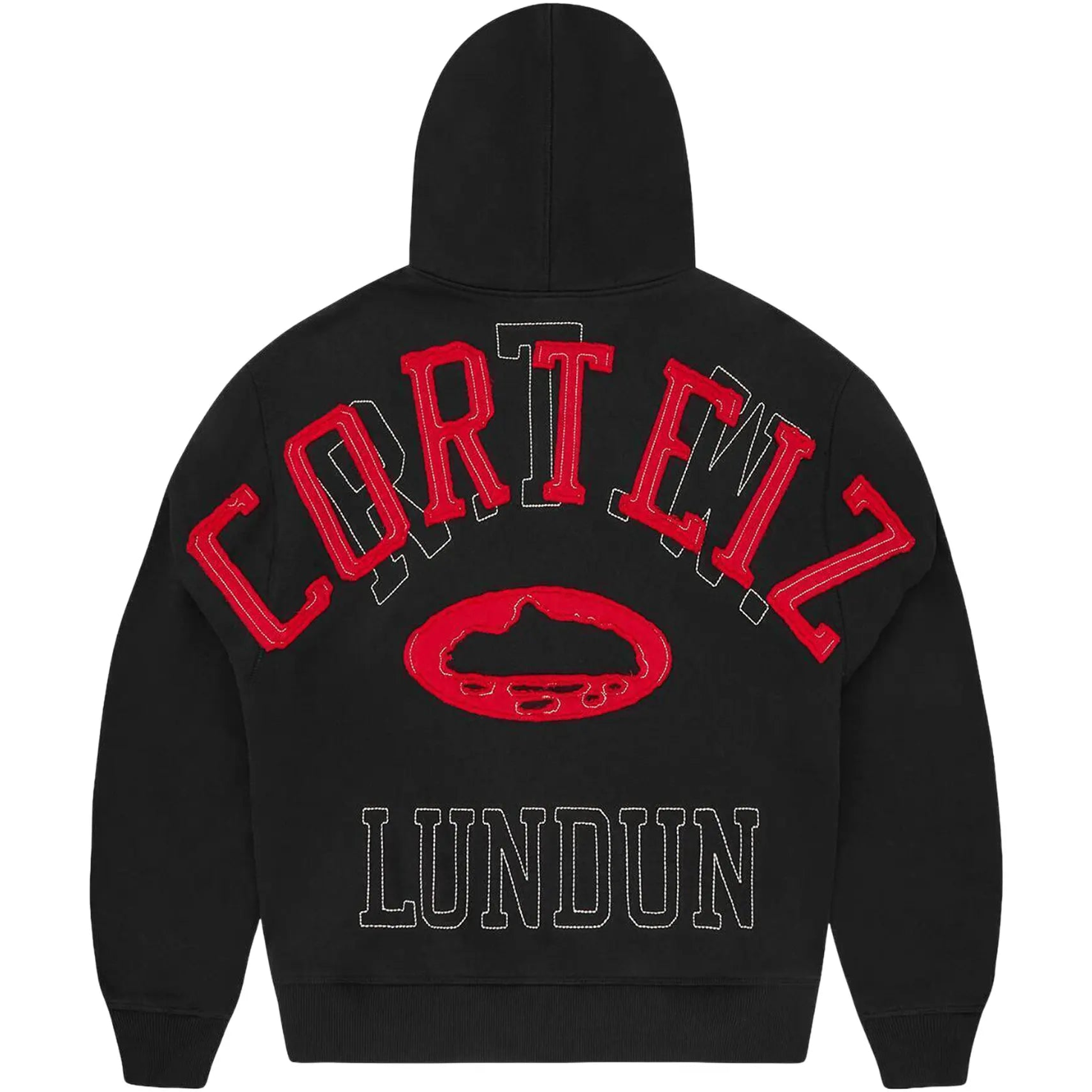 Corteiz Lundun Stitch Zip Hoodie 'Black'
