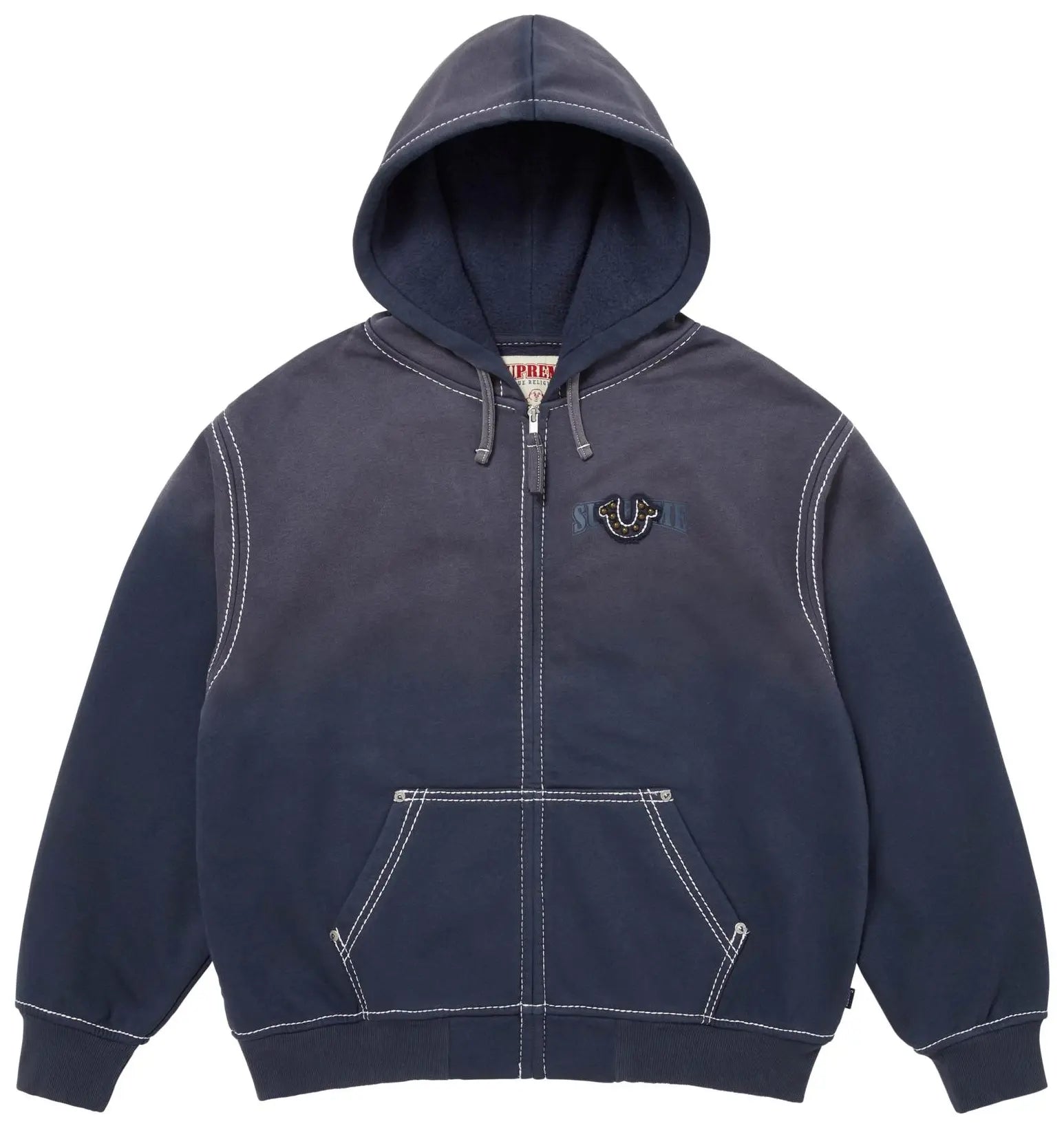 Supreme x True Religion Zip Up Hooded Sweatshirt 'Navy'