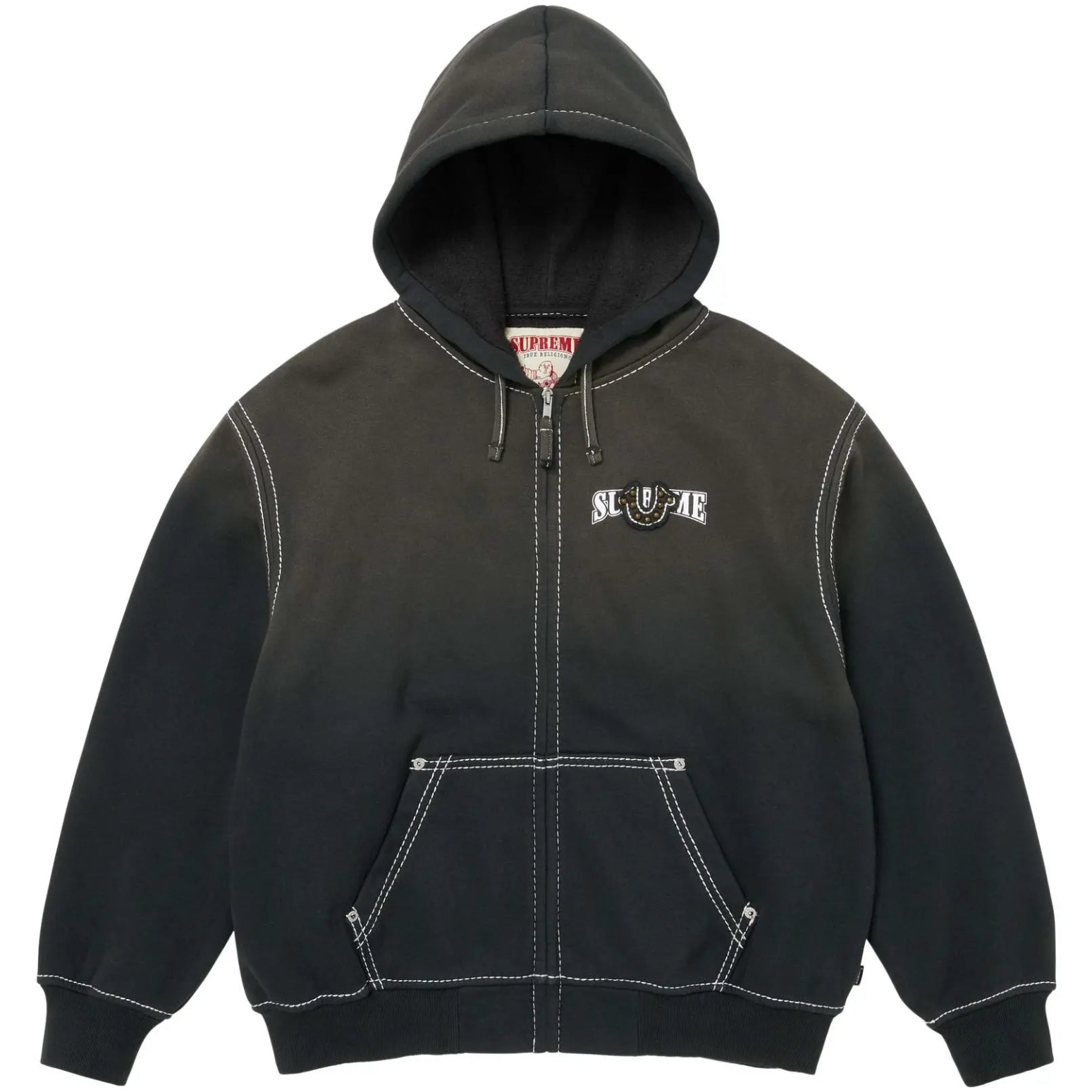 Supreme x True Religion Zip Up Hooded Sweatshirt 'Black'