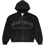 Godspeed Studded OG Logo Zip Up Hoodie 'Black Wash'