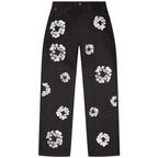 Denim Tears Baggy Cotton Wreath Denim Pant 'Black'