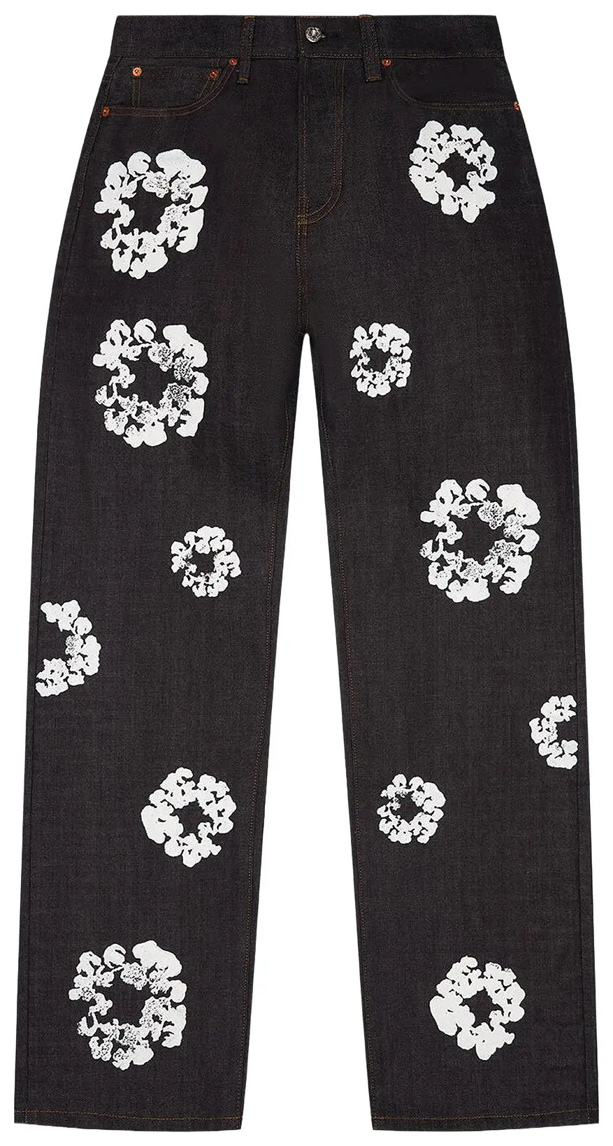 Denim Tears Baggy Cotton Wreath Denim Pant 'Black'