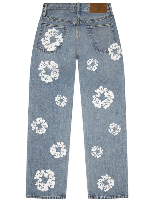 Denim Tears Baggy Cotton Wreath Denim Pant 'Light Wash'