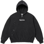 Supreme x MM6 Maison Margiela Box Logo Zip Up Hooded Sweatshirt 'Black'