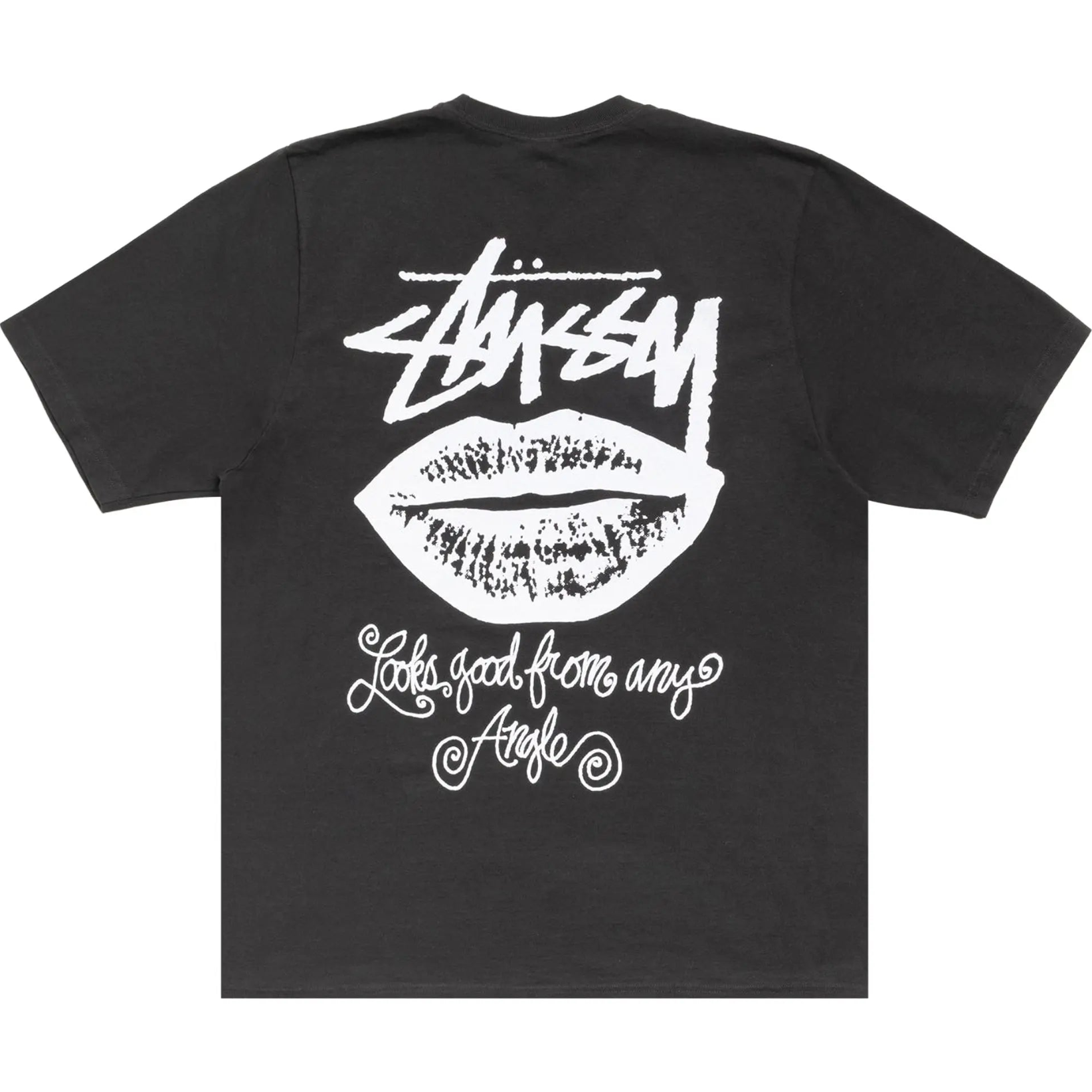 Stussy Any Angle Tee Pigment Dyed 'Faded Black'