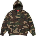 Supreme Satin Appliqué Hooded Sweatshirt 'Woodland Camo'