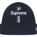 SUPREME X NEW ERA CROSS BOX LOGO BEANIE 'NAVY' GORRO AZUL