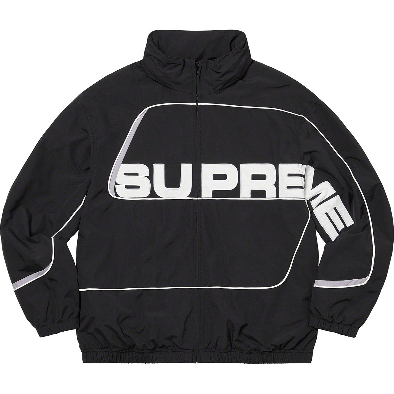 Supreme S Paneled Track Jacket 'Black'