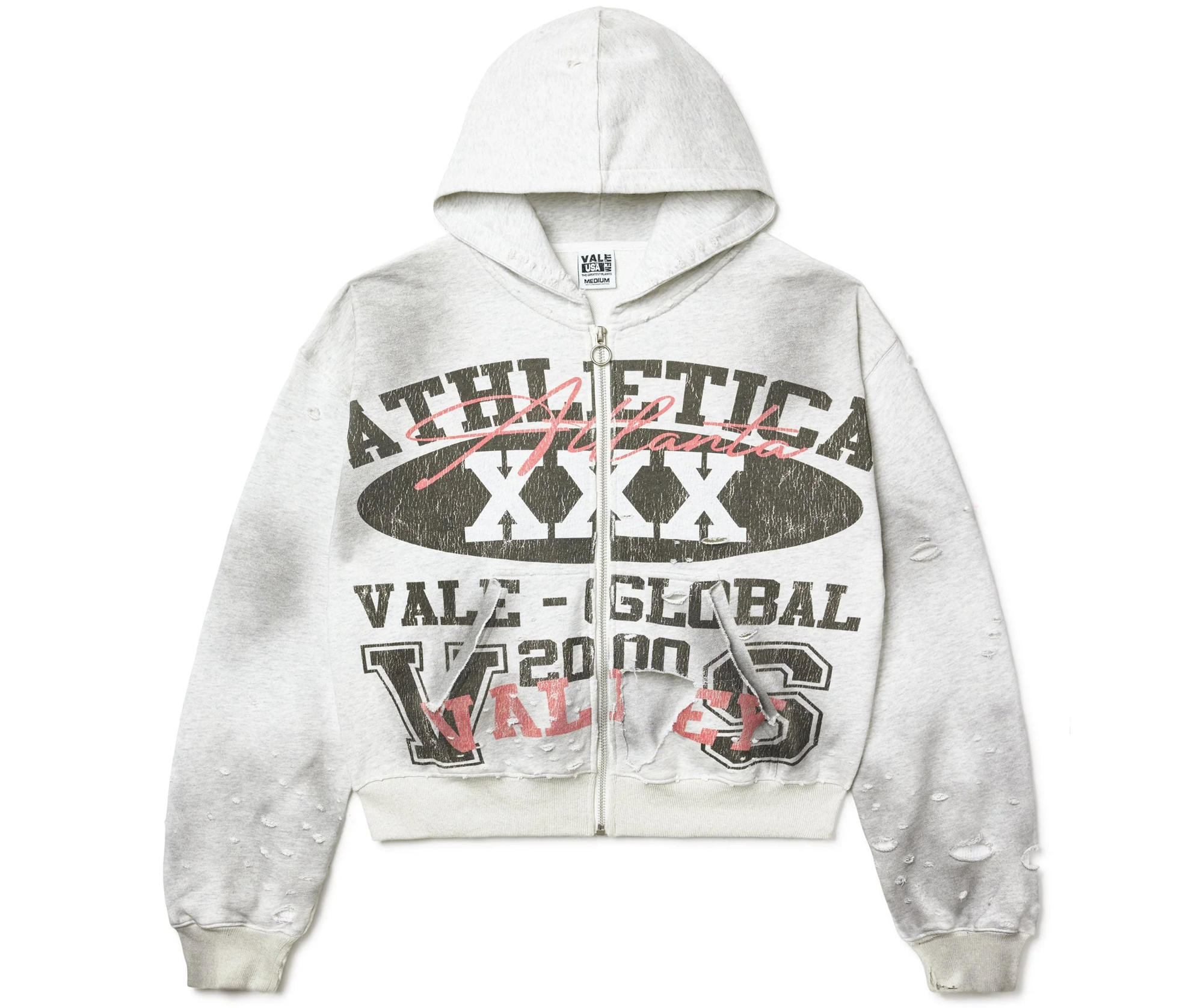 VALE FOREVER DESTROYER ZIP UP HOODIE