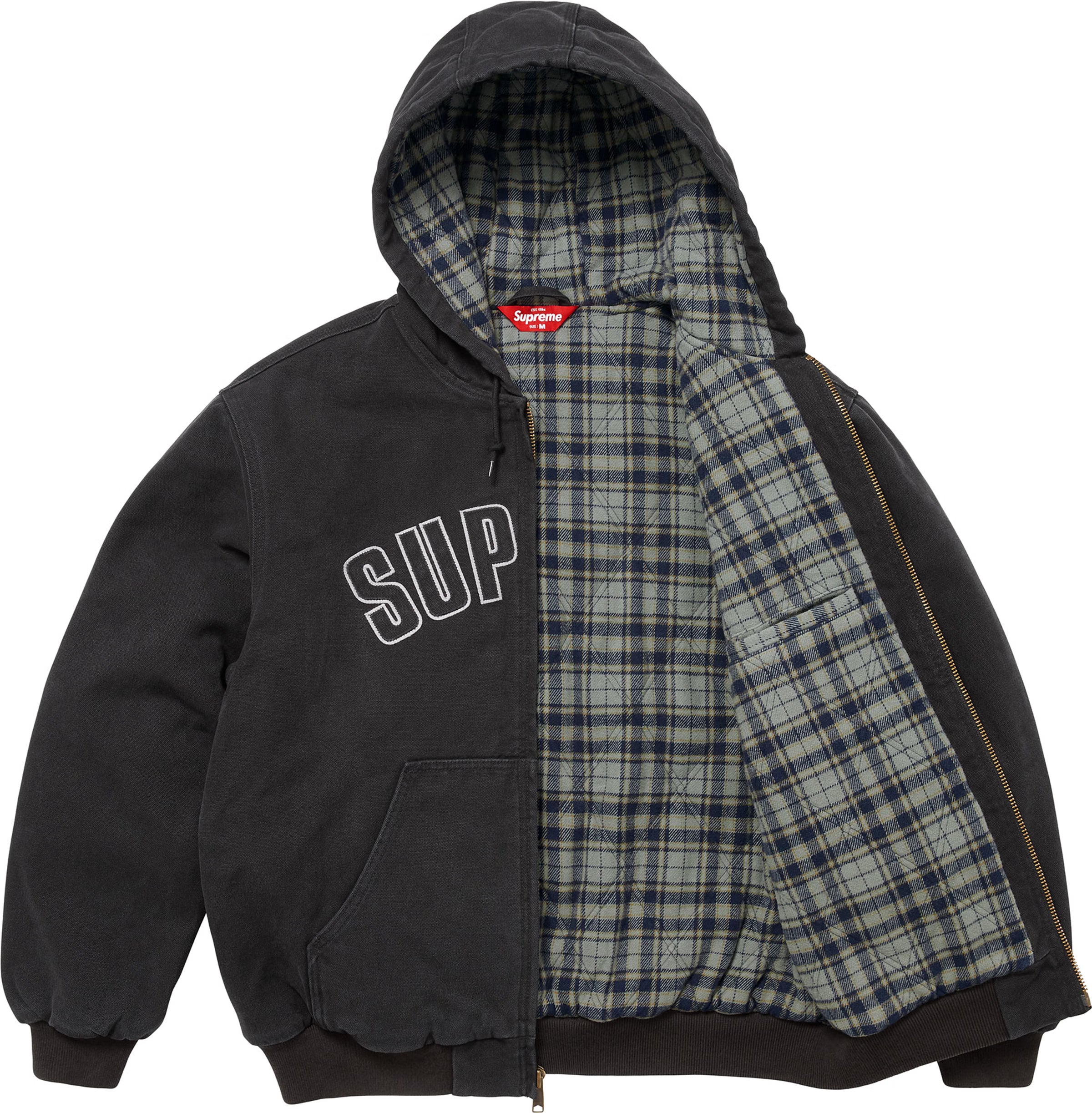 Supreme Reflective Arc Hooded Work Jacket 'Black'