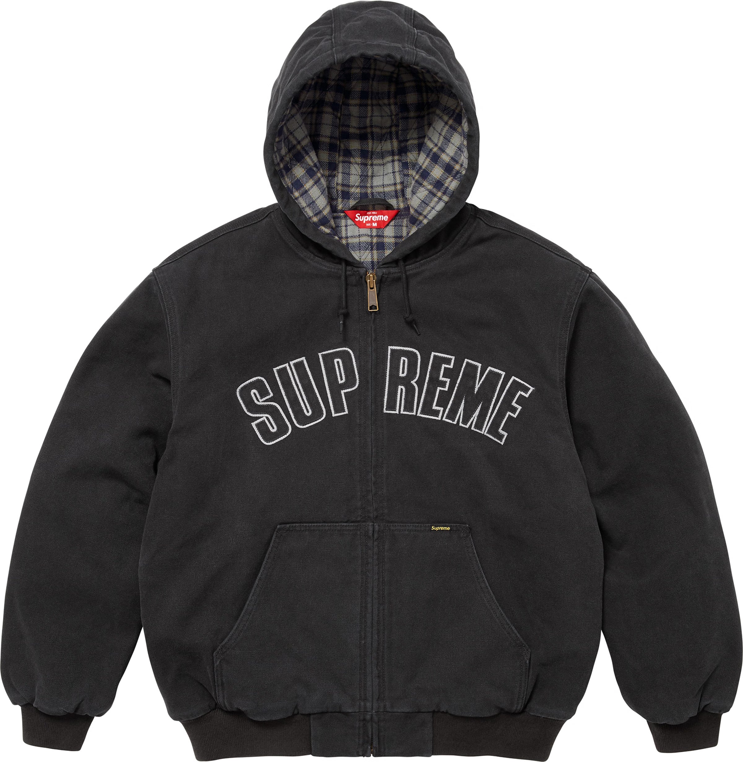 Supreme Reflective Arc Hooded Work Jacket 'Black'