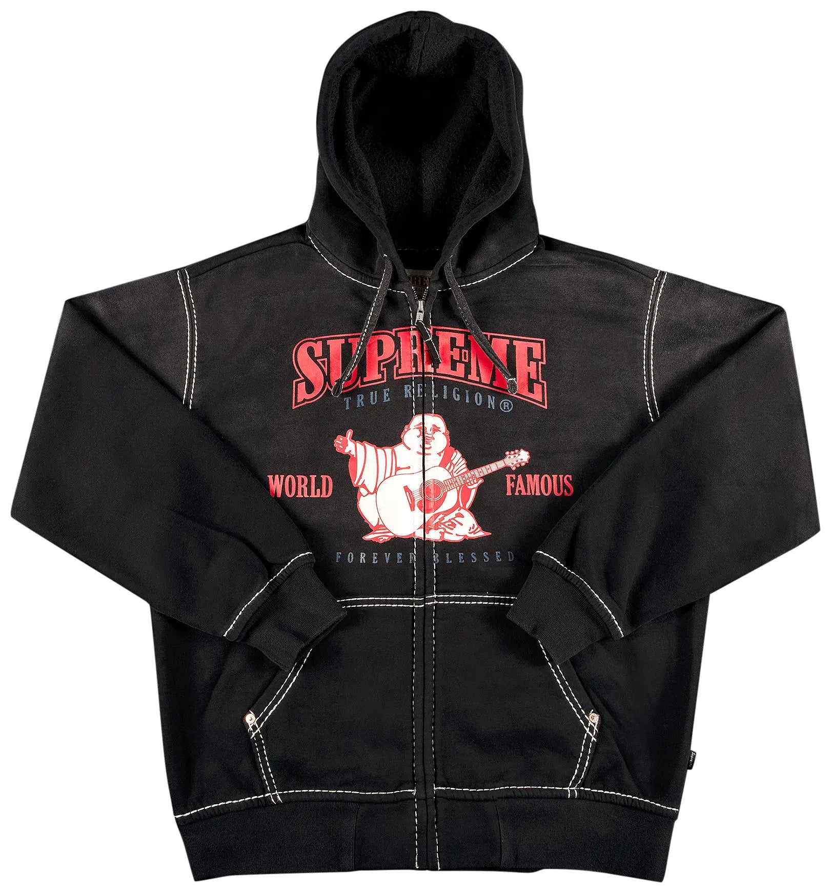 Supreme x True Religion Zip Up Hooded Sweatshirt 'Black'