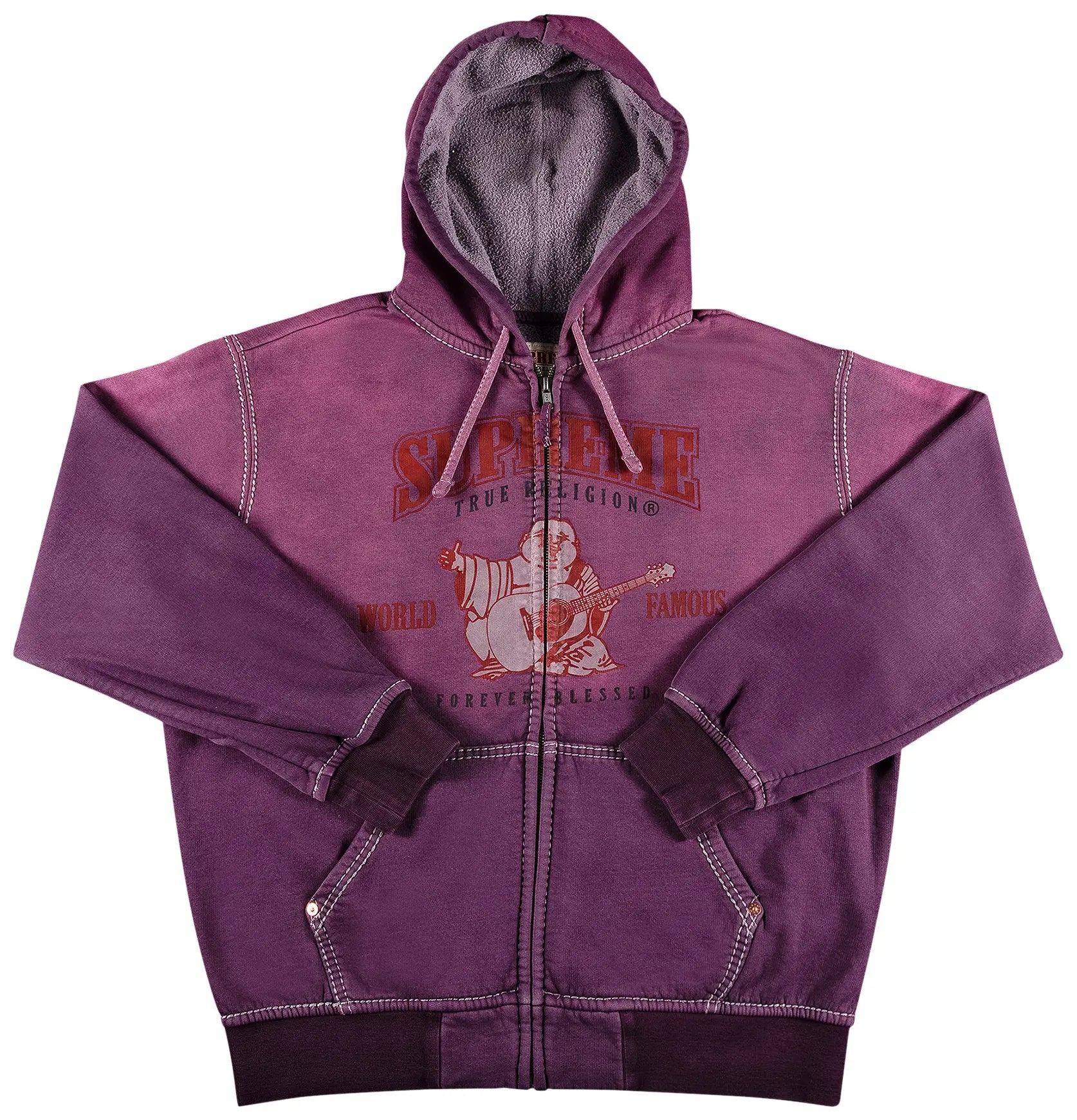 Supreme x True Religion Zip Up Hooded Sweatshirt 'Purple'